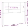 Vidaxl Tête de lit de remplacement métal noir 107 cm Best