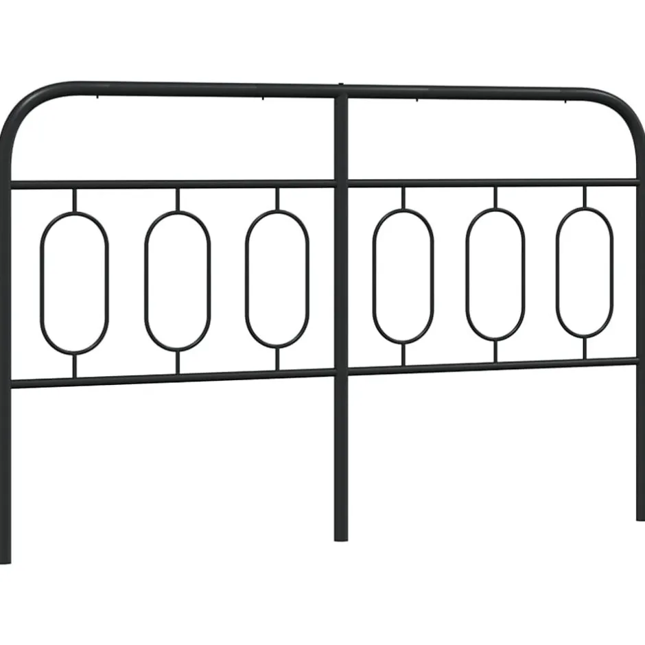 Vidaxl Tête de lit de remplacement métal noir 150 cm