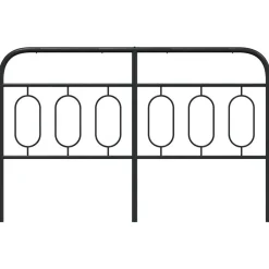 Vidaxl Tête de lit de remplacement métal noir 150 cm