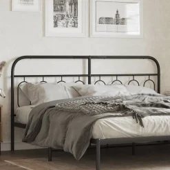 Vidaxl Tête de lit de remplacement métal noir 183 cm Online