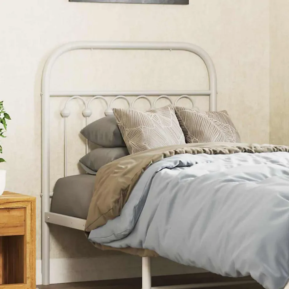 Vidaxl Tête de lit de remplacement métal blanc 75 cm