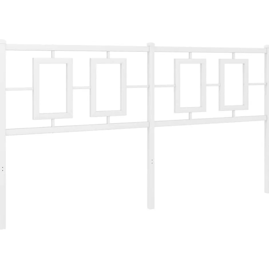 Vidaxl Tête de lit de remplacement métal blanc 150 cm