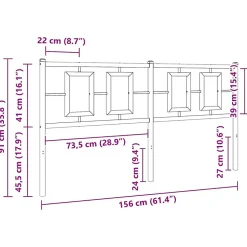 Vidaxl Tête de lit de remplacement métal blanc 150 cm