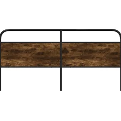 Vidaxl Tête de lit de remplacement chêne fumé 200 cm acier et bois d'ingénierie