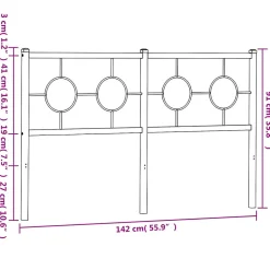 Vidaxl Tête de lit de remplacement métal blanc 135 cm