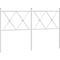Vidaxl Tête de lit de remplacement métal blanc 140 cm Sale