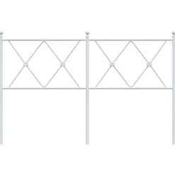 Vidaxl Tête de lit de remplacement métal blanc 140 cm Sale