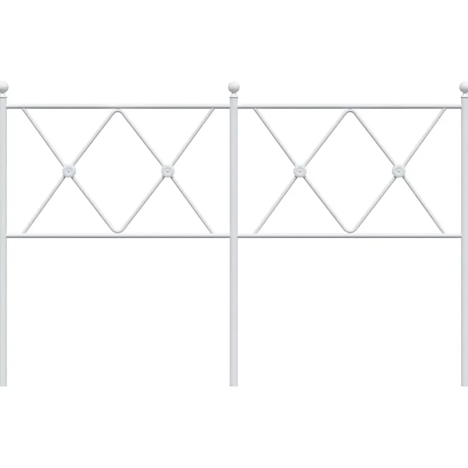 Vidaxl Tête de lit de remplacement métal blanc 140 cm Sale