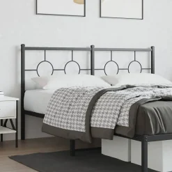 Vidaxl Tête de lit de remplacement métal noir 150 cm