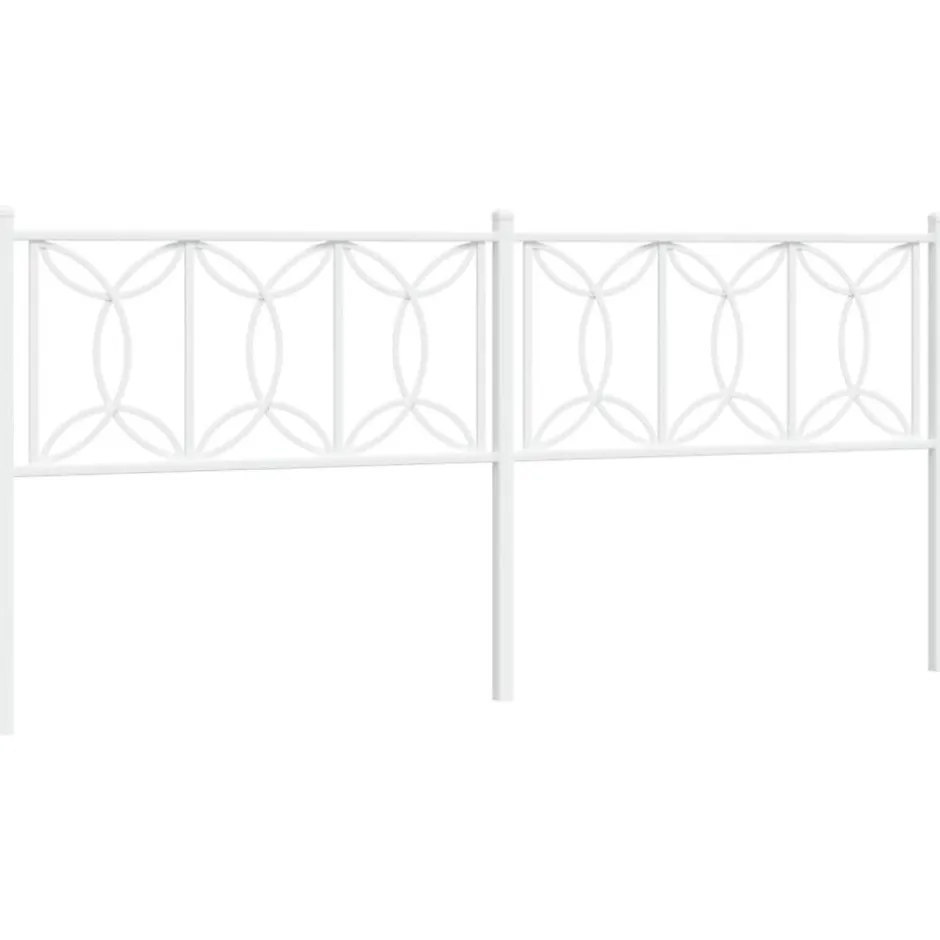 Vidaxl Tête de lit de remplacement métal blanc 200 cm