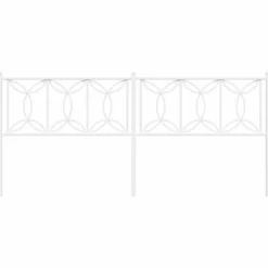 Vidaxl Tête de lit de remplacement métal blanc 200 cm