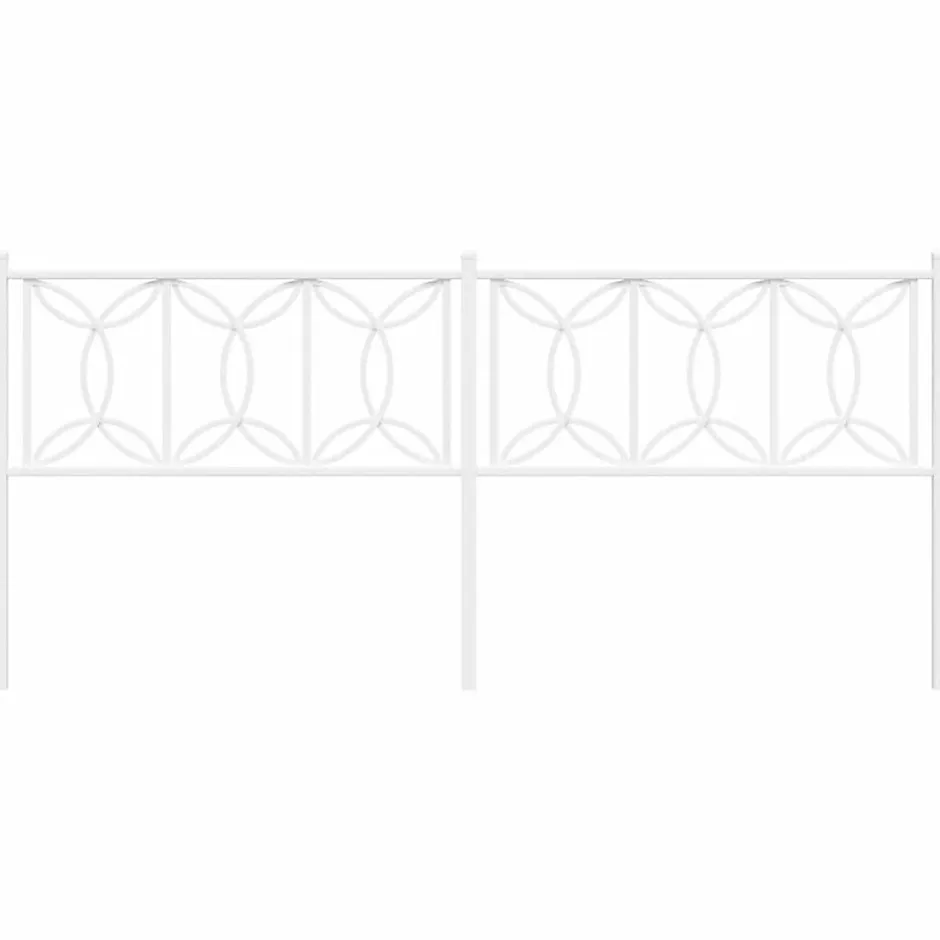 Vidaxl Tête de lit de remplacement métal blanc 200 cm