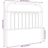 Vidaxl Tête de lit de remplacement métal noir 100 cm Outlet