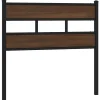 Vidaxl Tête de lit de remplacement chêne marron 100 cm acier et bois d'ingénierie