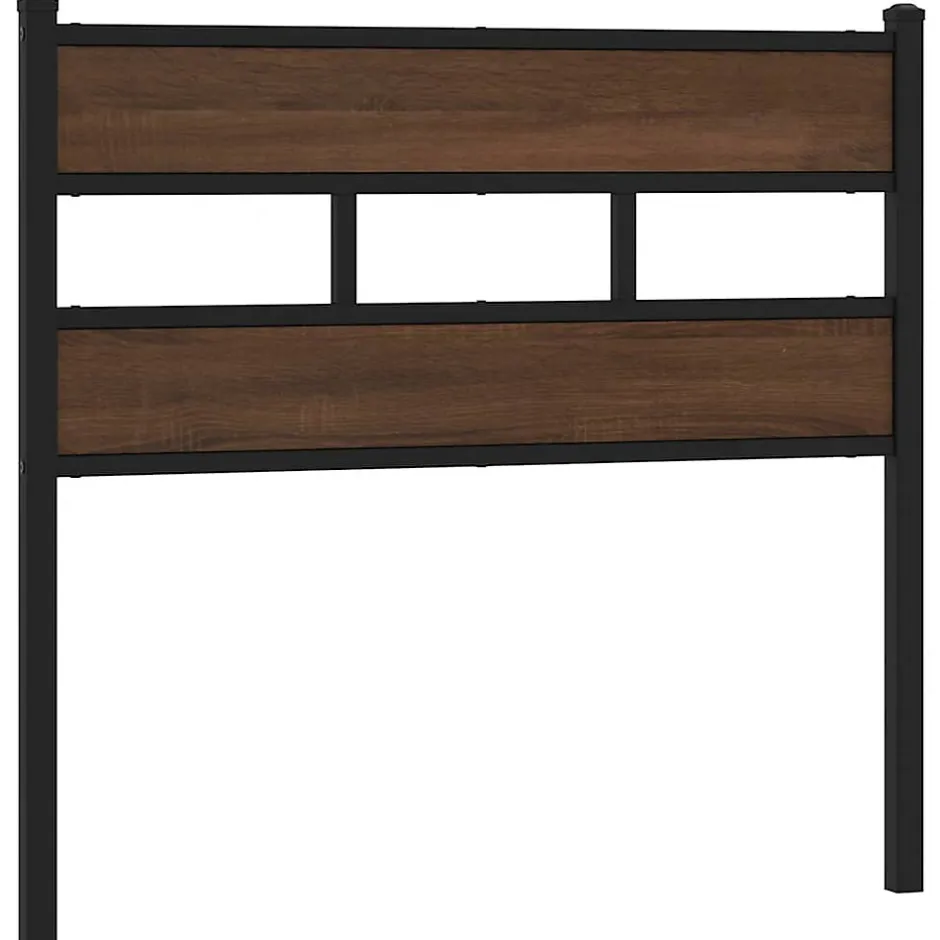 Vidaxl Tête de lit de remplacement chêne marron 100 cm acier et bois d'ingénierie
