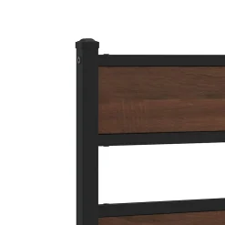 Vidaxl Tête de lit de remplacement chêne marron 100 cm acier et bois d'ingénierie