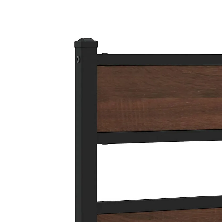 Vidaxl Tête de lit de remplacement chêne marron 100 cm acier et bois d'ingénierie