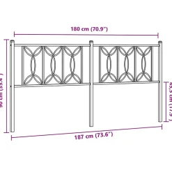 Vidaxl Tête de lit de remplacement métal blanc 180 cm Discount