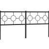 Vidaxl Tête de lit de remplacement métal noir 180 cm