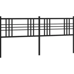 Vidaxl Tête de lit de remplacement métal noir 200 cm