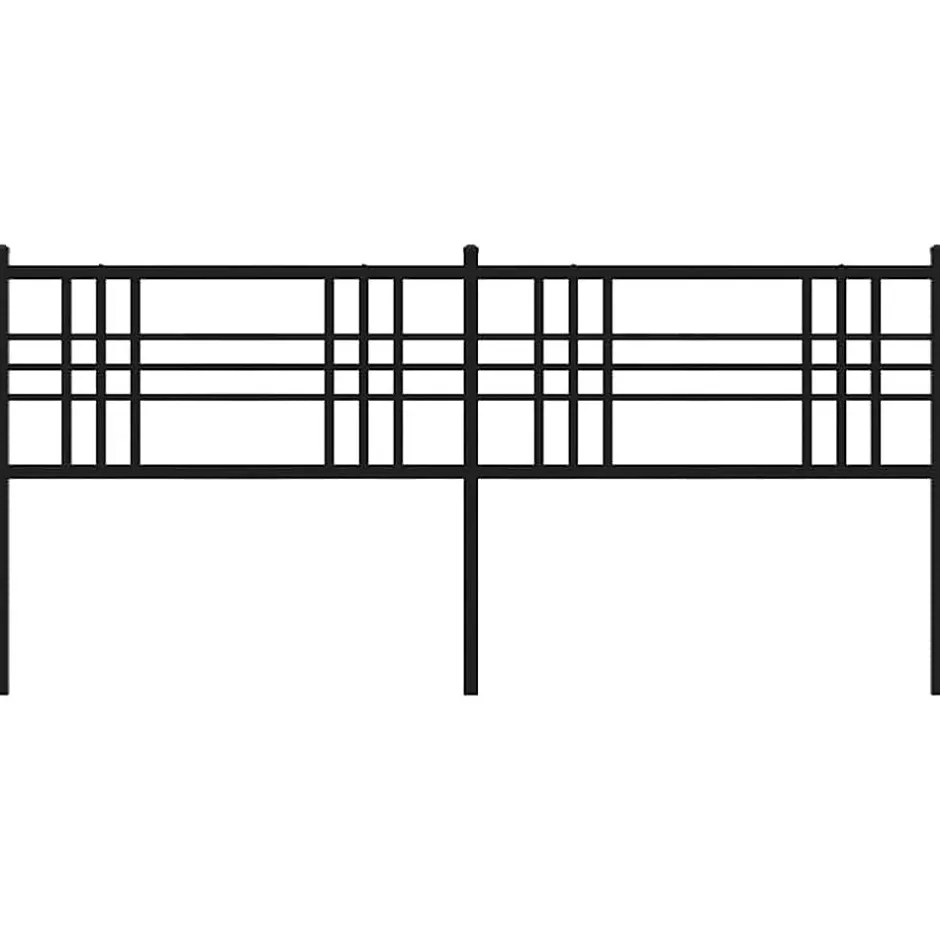Vidaxl Tête de lit de remplacement métal noir 200 cm