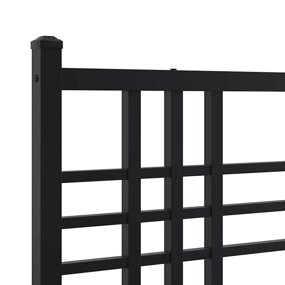 Vidaxl Tête de lit de remplacement métal noir 200 cm