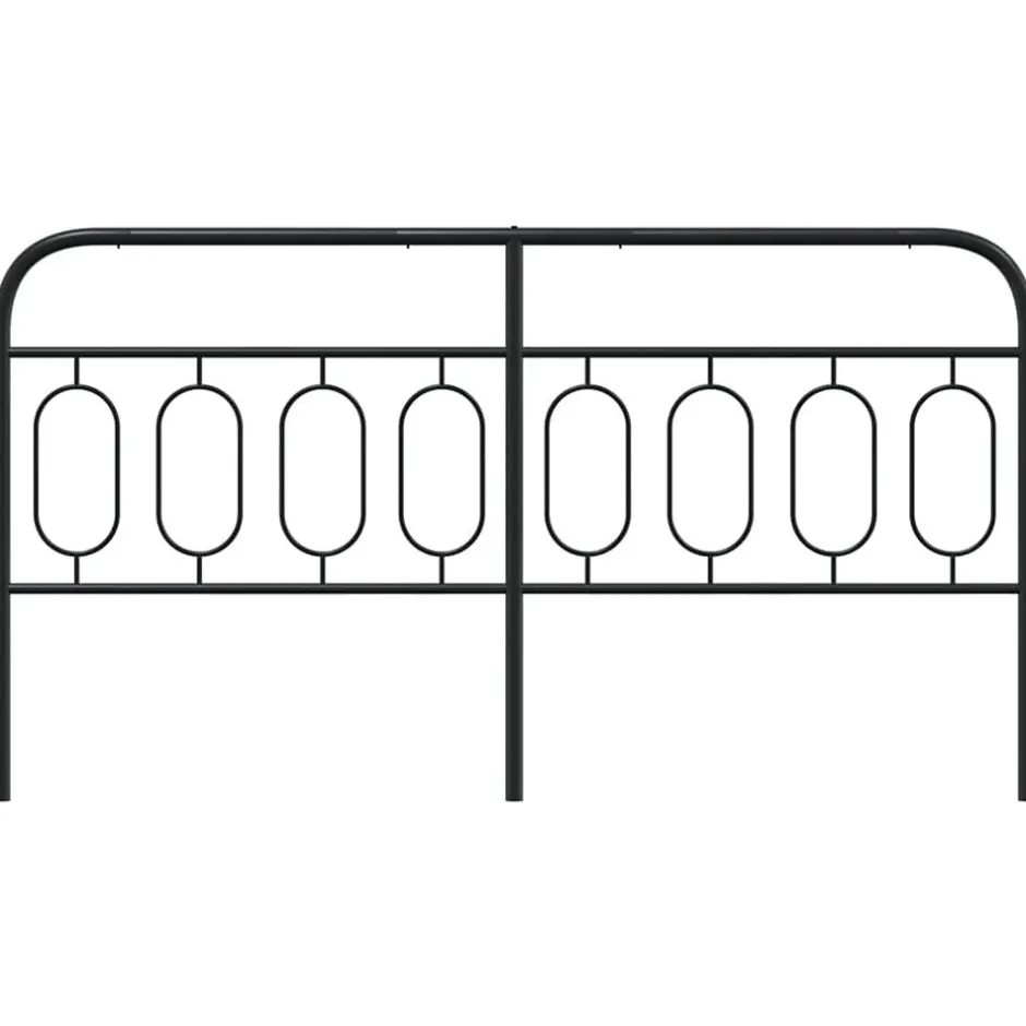 Vidaxl Tête de lit de remplacement métal noir 193 cm
