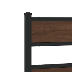 Vidaxl Tête de lit de remplacement chêne marron 200 cm acier et bois d'ingénierie