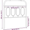 Vidaxl Tête de lit de remplacement métal blanc 90 cm Clearance