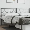 Vidaxl Tête de lit de remplacement métal noir 200 cm Discount