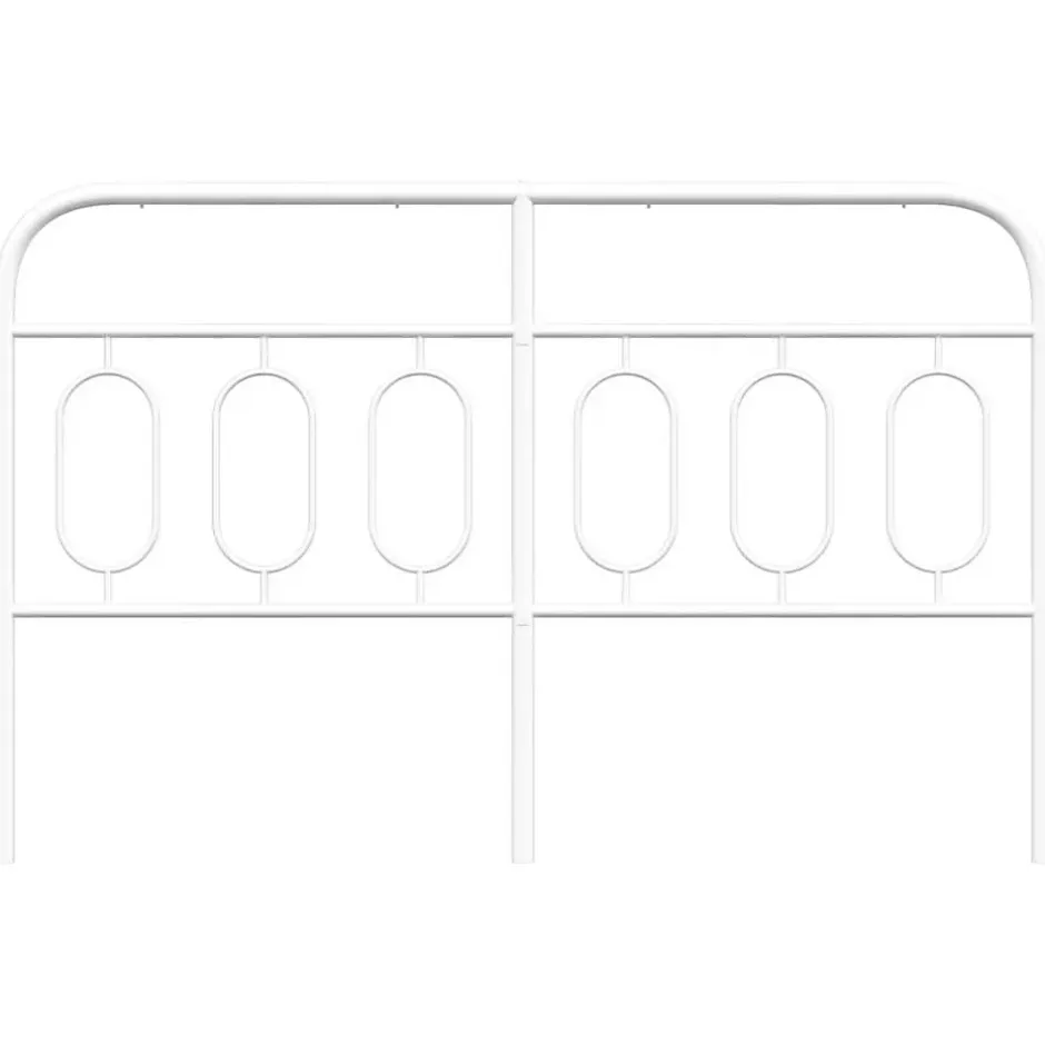 Vidaxl Tête de lit de remplacement métal blanc 150 cm