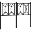 Vidaxl Tête de lit de remplacement métal noir 120 cm
