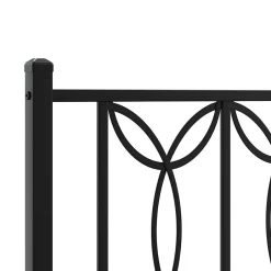 Vidaxl Tête de lit de remplacement métal noir 120 cm