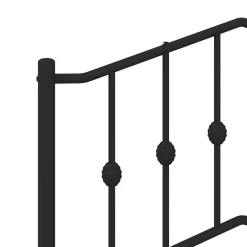 Vidaxl Tête de lit de remplacement métal noir 140 cm New