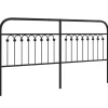 Vidaxl Tête de lit de remplacement métal noir 180 cm