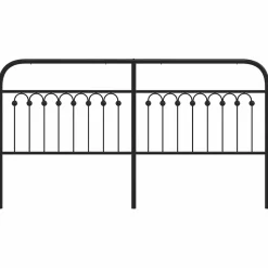 Vidaxl Tête de lit de remplacement métal noir 180 cm