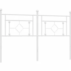 Vidaxl Tête de lit de remplacement métal blanc 160 cm