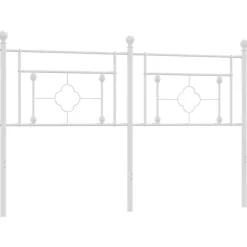Vidaxl Tête de lit de remplacement métal blanc 160 cm