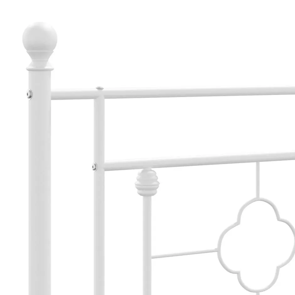 Vidaxl Tête de lit de remplacement métal blanc 160 cm