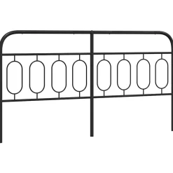 Vidaxl Tête de lit de remplacement métal noir 160 cm Hot