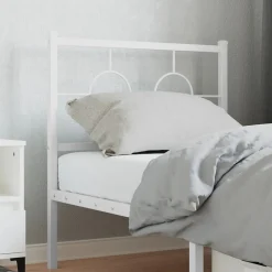 Vidaxl Tête de lit de remplacement métal blanc 80 cm