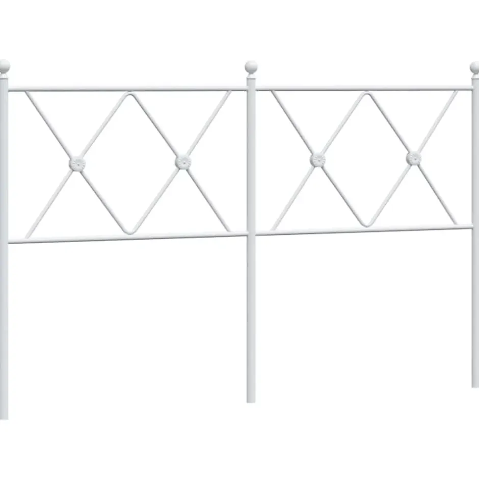 Vidaxl Tête de lit de remplacement métal blanc 137 cm Sale