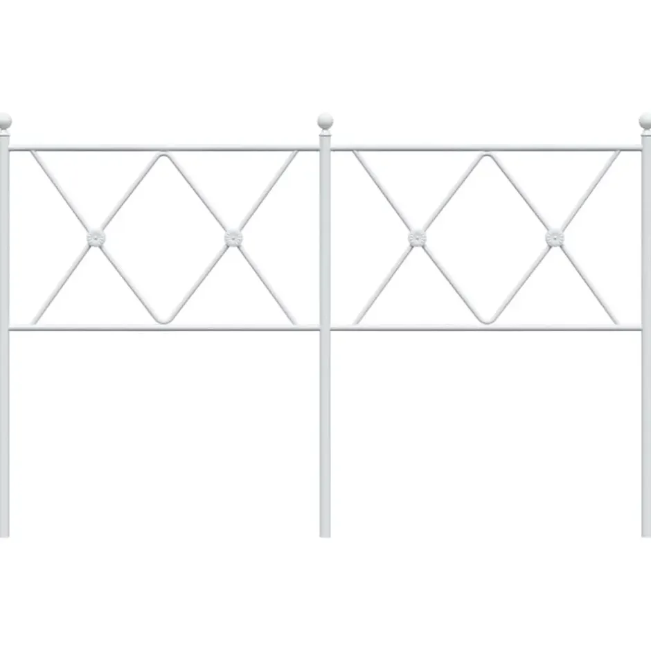 Vidaxl Tête de lit de remplacement métal blanc 137 cm Sale
