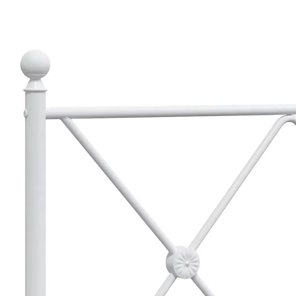 Vidaxl Tête de lit de remplacement métal blanc 137 cm Sale