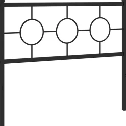 Vidaxl Tête de lit de remplacement métal noir 107 cm
