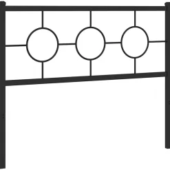 Vidaxl Tête de lit de remplacement métal noir 107 cm