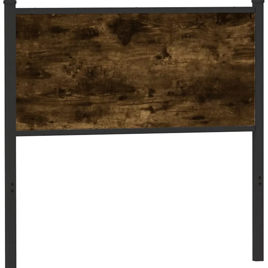 Vidaxl Tête de lit de remplacement chêne fumé 90 cm bois d'ingénierie et acier New