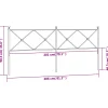 Vidaxl Tête de lit de remplacement métal noir 200 cm Sale