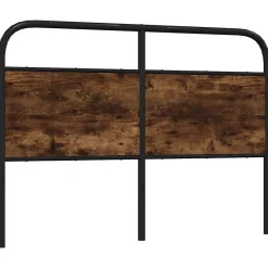 Vidaxl Tête de lit de remplacement chêne fumé 135 cm acier et bois d'ingénierie