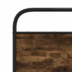 Vidaxl Tête de lit de remplacement chêne fumé 135 cm acier et bois d'ingénierie